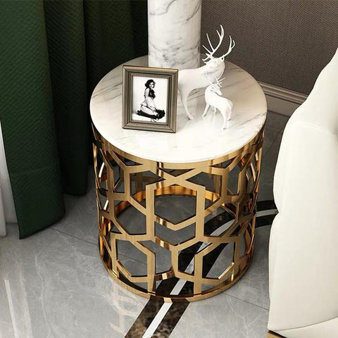 Small Auxiliary Service Tables Sofa Round Side Table-HA01571-Veeddydropshipping