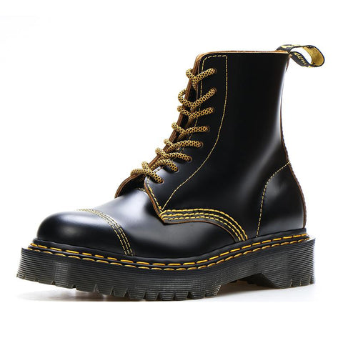 Platform Cross Tied Motorcycle Booties Female Winter Shoes-BS00994-Veeddydropshipping