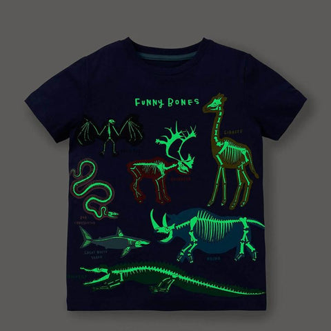 2023 Baby Boys Luminous New Fashion T-shirt Summer Cotton-TB01137-Veeddydropshipping