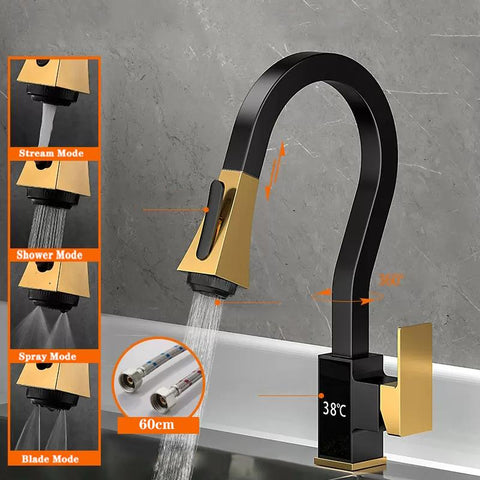 Digital Display Kitchen Faucet-TI00605-Veeddydropshipping