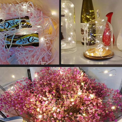 3/10/20M USB LED String Lights Copper Silver Wire Garland Light Waterproof-TI00916-Veeddydropshipping
