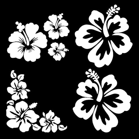 Hibiscus Flower Decals Car Sticker Waterproof Car-AM00999-Veeddydropshipping