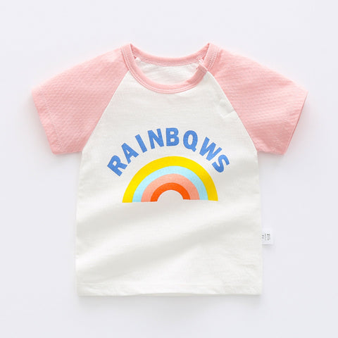2023 Summer Shorts Sleeve Baby Girls T-shirts Cartoon Printed Toddler Girl-TB00971-Veeddydropshipping