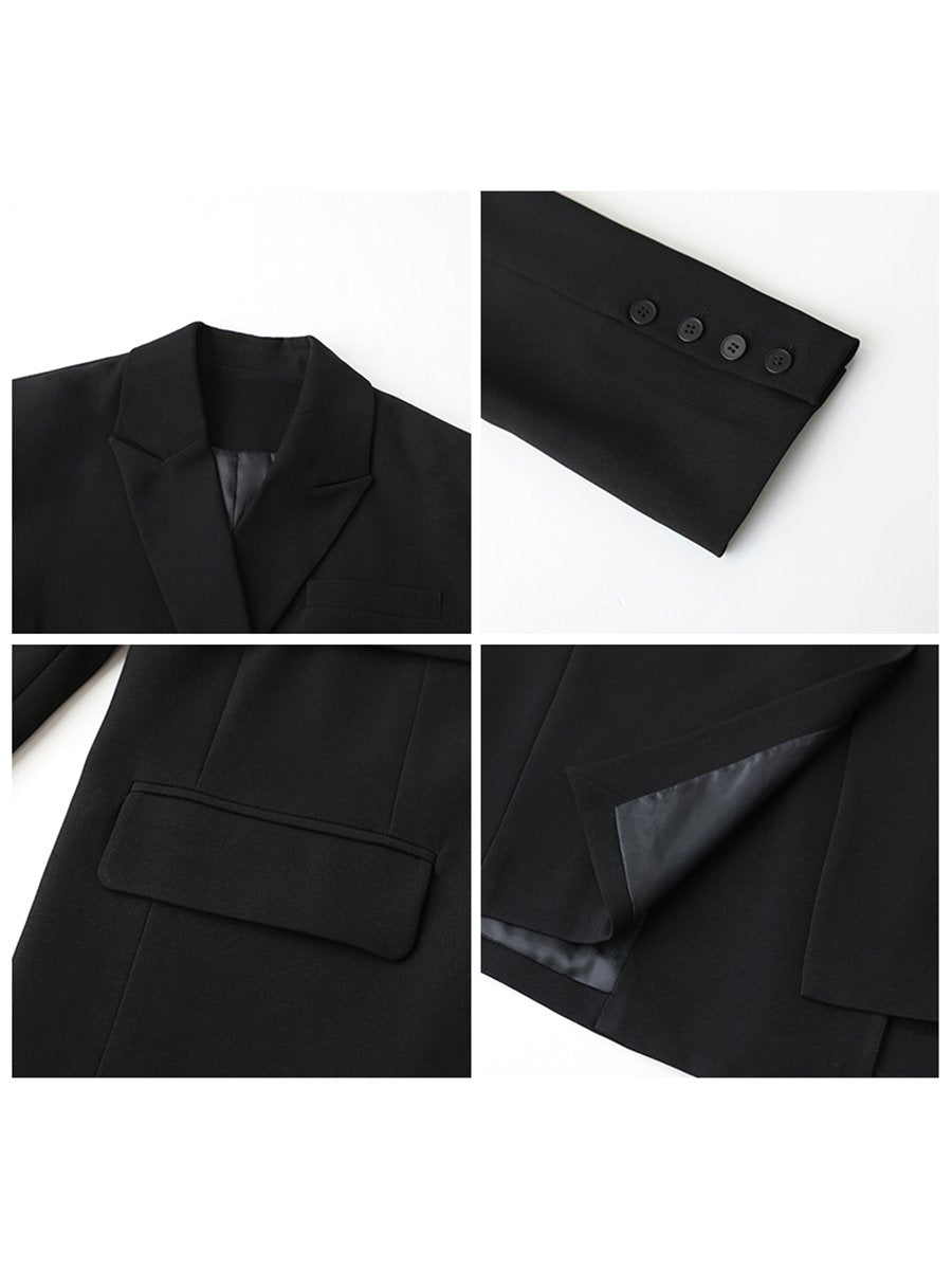Women Blazer Design Wide Shoulder Ribbon Coat-Veeddydropshipping