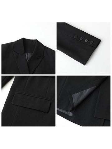 Women Blazer Design Wide Shoulder Ribbon Coat-Veeddydropshipping