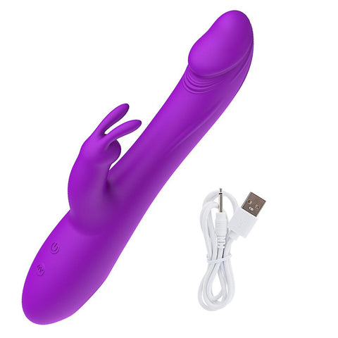 Telescopic Dildos Rabbit Vibrator Vaginal Massage G Spot Masturbator Clitoris -BH01267-Veeddydropshipping