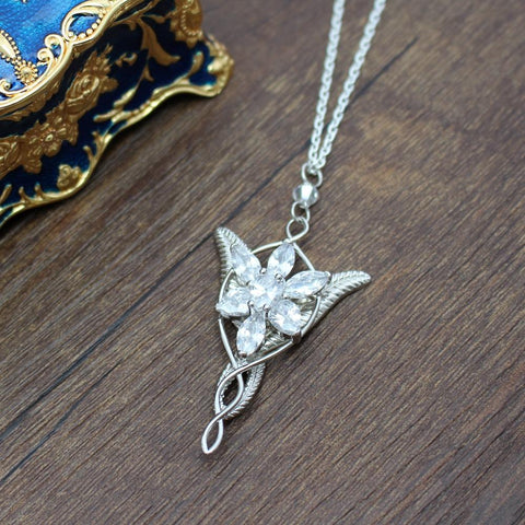925 Sterling Sliver Wedding Jewelry Lord Princess Pendant Necklaces-JW00107