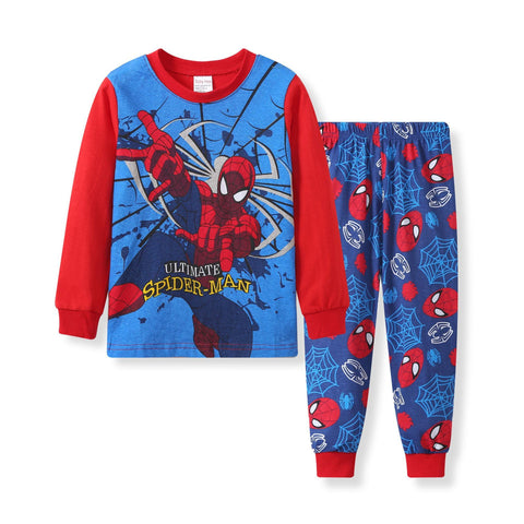 Anime Spiderman Marvels Kids Pajamas Set Children Sleepwear Cartoon-TB01051-Veeddydropshipping