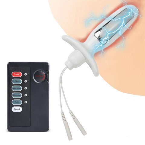 Electric Shock Estim Anal Beads Butt Plug Vaginal Electro Bi-polar Anal Plug -BH01316-Veeddydropshipping