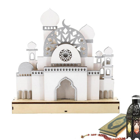 Night Lights Ornament Decor 3D Mosque Castle LED Islamic-HA00318-Veeddydropshipping