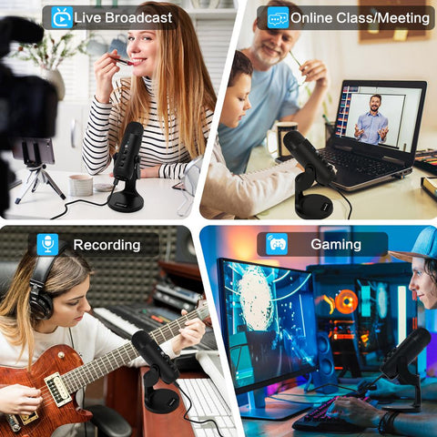 K66 USB Condenser Gaming Microphone Professional Podcasting Mic -CE01152-Veeddydropshipping