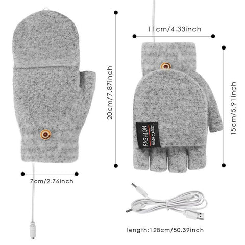 Winter Heated Gloves Adjustable Temperature Motorcycle Cycling Gloves USB Electric -OS00967-Veeddydropshipping