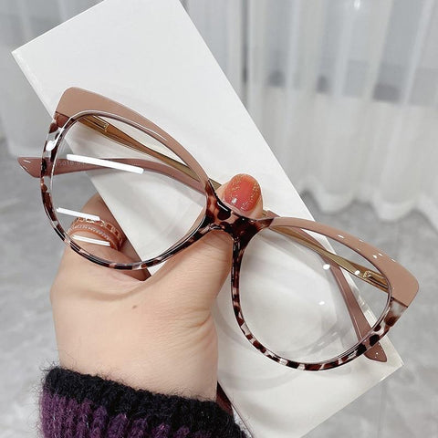 Blocking Cat Eye Glasses Frame-WF01299-Veeddydropshipping