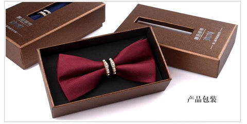 Rhinestone Bow tie Necktie For Wedding-WF01155-Veeddydropshipping