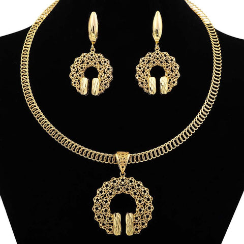 Gold Colour Jewelry Sets Anniversary Accessories Gift -JW00346-Veeddydropshipping
