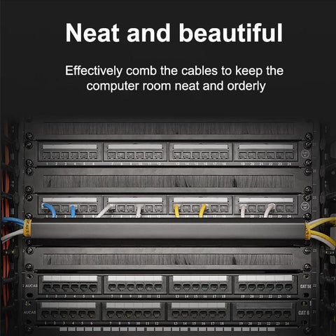 19 Inch Cabinet Cable Management Frame 24 Port Stalls 1U Network Rack 12 Slot Metal Network-PA00849-Veeddydropshipping