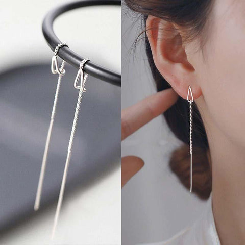 Gold Color Long Crystal Tassel Dangle Earrings for Women  -JW00184-Veeddydropshipping