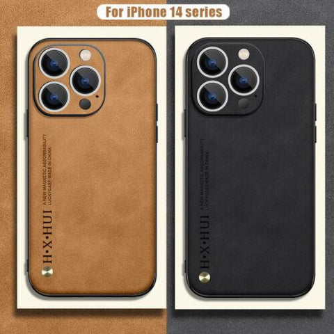 Case For iPhone 14 13 Pro Max 12 11 XS XR Shockproof Lambskin Leather Soft Cover-PA00124-Veeddydropshipping