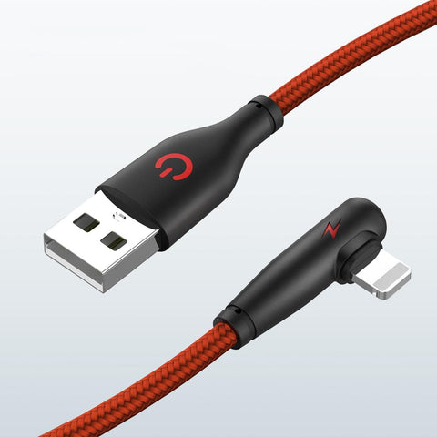 3A 90 Degree Fast Charging USB Charger Cable For iPhone 14 13 12 11 Pro X XR XS Max-PA00037-Veeddydropshipping