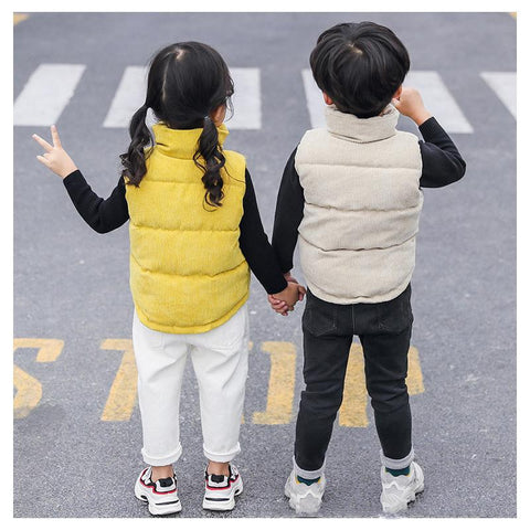 Children Vests Girls Boys Kids Corduroy Jackets-Veeddydropshipping