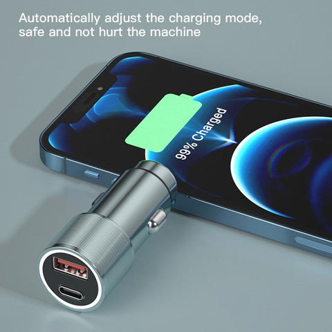 Nohon 65W Car Charger USB Type C Dual Port PD QC Fast Charging-PA01142-Veeddydropshipping