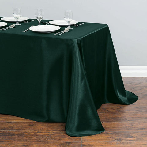 Satin Tablecloth Rectangular Silky Table Overlay Cover-HA00544-Veeddydropshipping