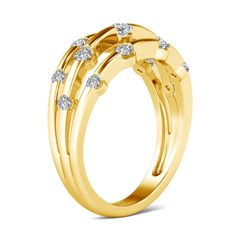 Moissanite Rings For Women 925 Sterling Silver Eternity Wedding Jewelry-JW01406-Veeddydropshipping