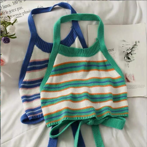 Girls Summer Clothes Kids knitted Backless T-shirt-Veeddydropshipping