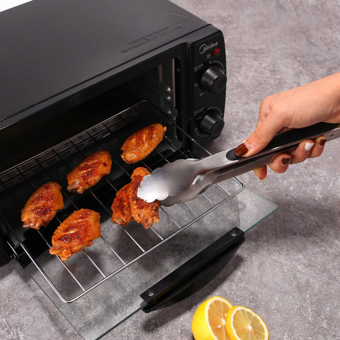 Long Bbq Tongs Non-Slip Handle Stainless Steel-HA01534-Veeddydropshipping