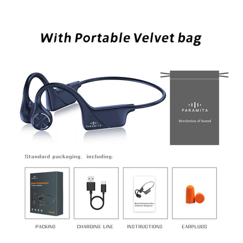 Real Bone Conduction Wireless Waterproof Bluetooth Earphones-Veeddydropshipping