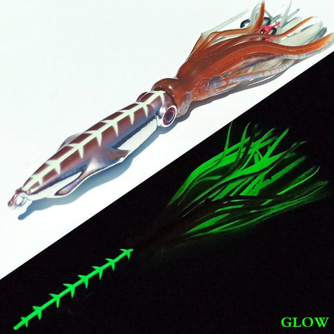 1PC Metal Head Octopus Skirt Fishing Jigging Lure 60g100g120g150g200g Artifial  -OS00499-Veeddydropshipping