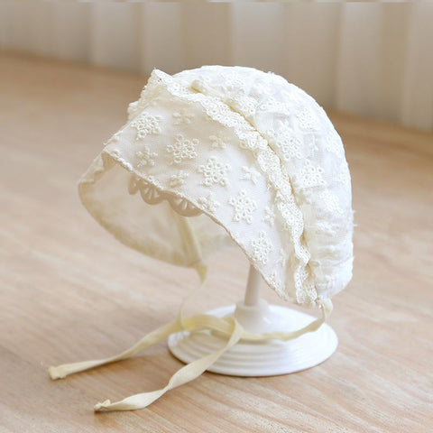 Lace Embroidery Baby Girl Bonnet Hat Summer Breathable Mesh Kids-Veeddydropshipping-7