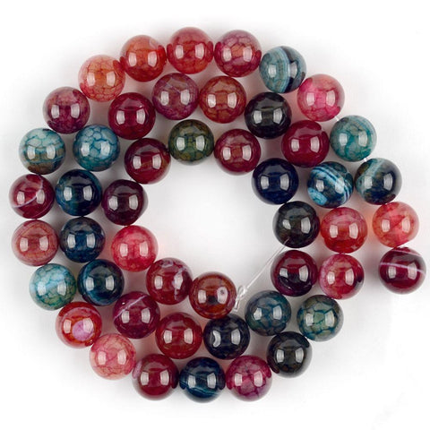Natural Stone Beads Colorful Round Beads For Jewelry Making DIY -JW01513-Veeddydropshipping