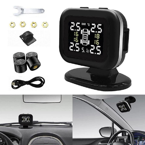 Smart Car TPMS Tire Pressure Monitoring System Digital TMPS LCD Display-AM00158-Veeddydropshipping