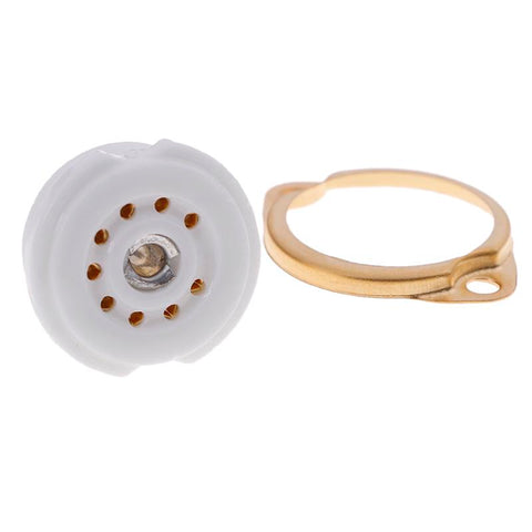 1pc Ceramic 9pin GZC9-F-G PCB MOUNT Tube Socket FOR 12AX7 12AT7-CE00872-Veeddydropshipping