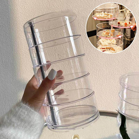Rotating Jewelry Storage Box Makeup Storage Plastic Organizer Boxes -JW01685-Veeddydropshipping