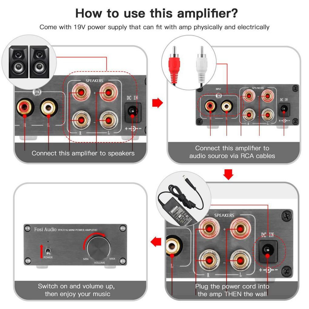 Mini Digital Power Amplifier Stereo Audio Amp-Veeddydropshipping
