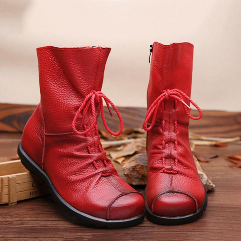 Autumn Winter Fashion Side Zipper Platform Boots Women-BS00981-Veeddydropshipping