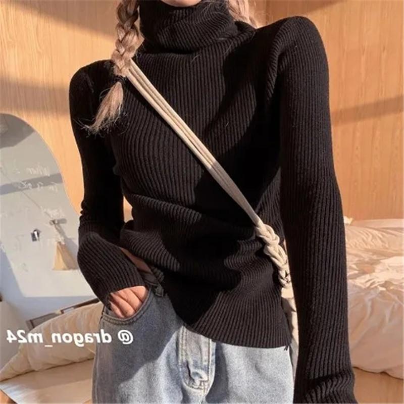 Women heaps collar Turtleneck Sweaters Slim Pullover-WF00004-Veeddydropshipping