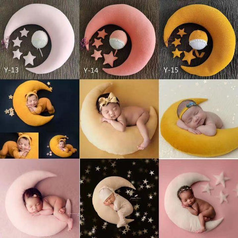 Creative Newborn Photography Theme Moon star poseing pillow props Photo-TB00461-Veeddydropshipping