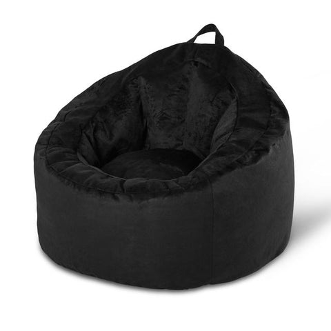 Velvet Bean Bag Lounge Chair with Pocket-HA01733-Veeddydropshipping