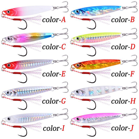 Aorace 10Pcs Super Quatity Metal Casting Jig 7g-10g-21g-28g Shore Drag Cast Jigging -OS00391-Veeddydropshipping