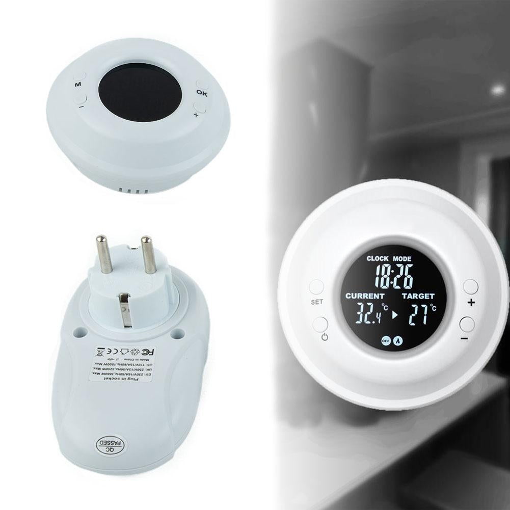 Wireless Thermostat LCD Display Wall Mount Desk Stand Heater Controller-TI01049-Veeddydropshipping