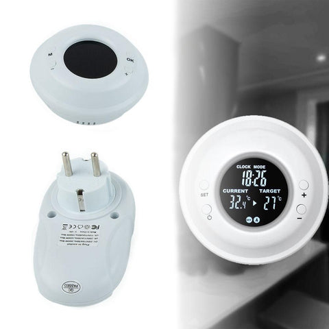 Wireless Thermostat LCD Display Wall Mount Desk Stand Heater Controller-TI01049-Veeddydropshipping