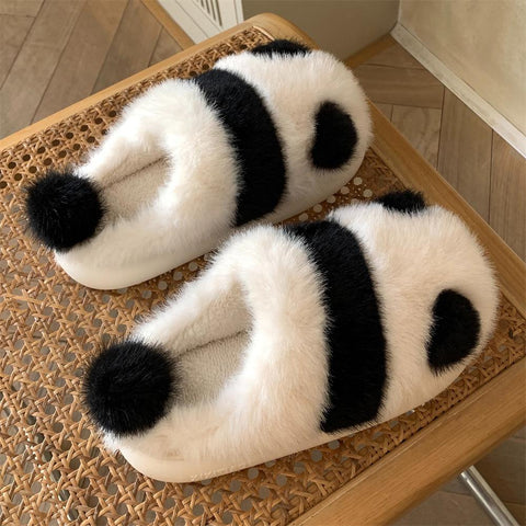 Panda Indoor Slippers Fluffy Winter Warm Slippers-BS01275-Veeddydropshipping