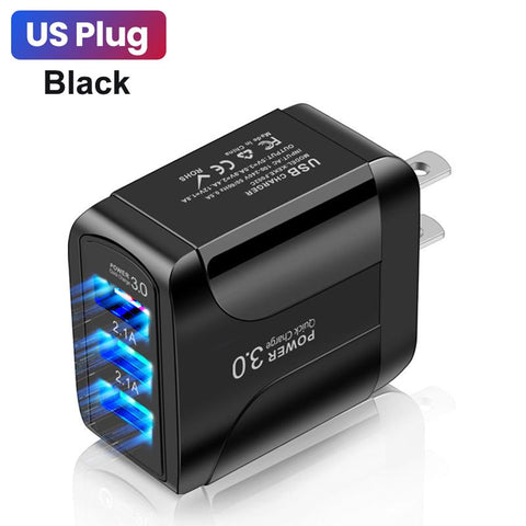 Quick Charge 3.0 For iPhone 14 Pro Max Charger 3 USB Charger Fast Charging-PA00052-Veeddydropshipping