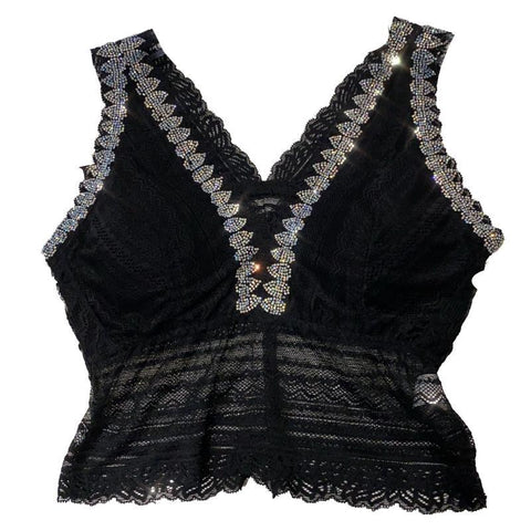 Lady Camisole Sexy Tube Top V-neck Sleeveless Vest-WF00209-Veeddydropshipping
