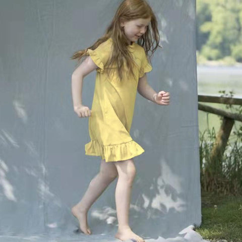 2022 Summer New Girls Ruffle Dress Korean Children&#39;s Casual-TB00885-Veeddydropshipping