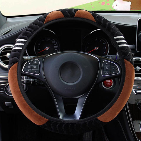 Leopard Printed Steering Wheel Cover Hand Brake Gear Protective Cap-AM01488-Veeddydropshipping