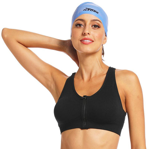 2021 Silicone Swimming Cap Adults Waterproof Summer Swim Pool Cap Elastic -OS00036-Veeddydropshipping